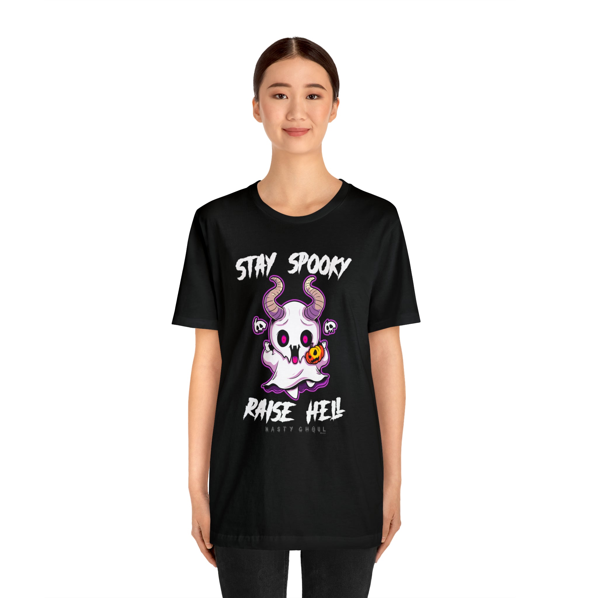 Stay Spooky Raise Hell Unisex Jersey Short Sleeve Tee