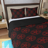 Red Baphomet Sigil / Three Piece Duvet Cover Set