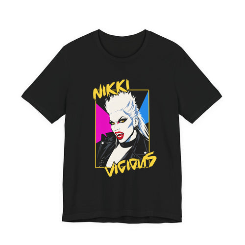 Nikki Vicious Vamped 80s / Unisex Jersey Short Sleeve Tee