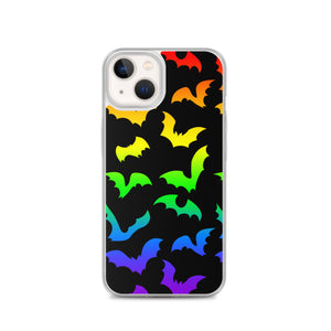 Rainbow Flying Bats iPhone Case