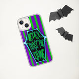 Never Trust the Living Coffin Stripe iPhone Case