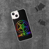 Love is Love Rainbow Baphomet iPhone Case