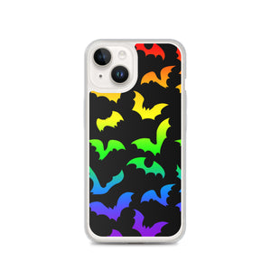Rainbow Flying Bats iPhone Case