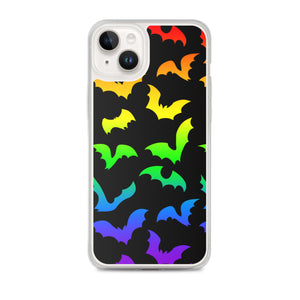 Rainbow Flying Bats iPhone Case
