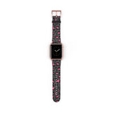 Grey Leopard Print Watch Band / Faux Leather Apple Watch Band / Series 1, 2, 3, 4, 5