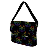 Rainbow Baphomet Buckle Messenger Bag / Black