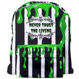 Never Trust the Living Slime Drip Giant Full Print Backpack / Black Webbing