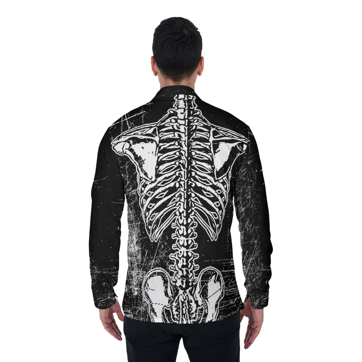 Ribs All-Over Print Men's Long Sleeve Shirt