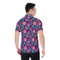 Goth Hawaiian Tropical Print All-Over Print Men's Shirt