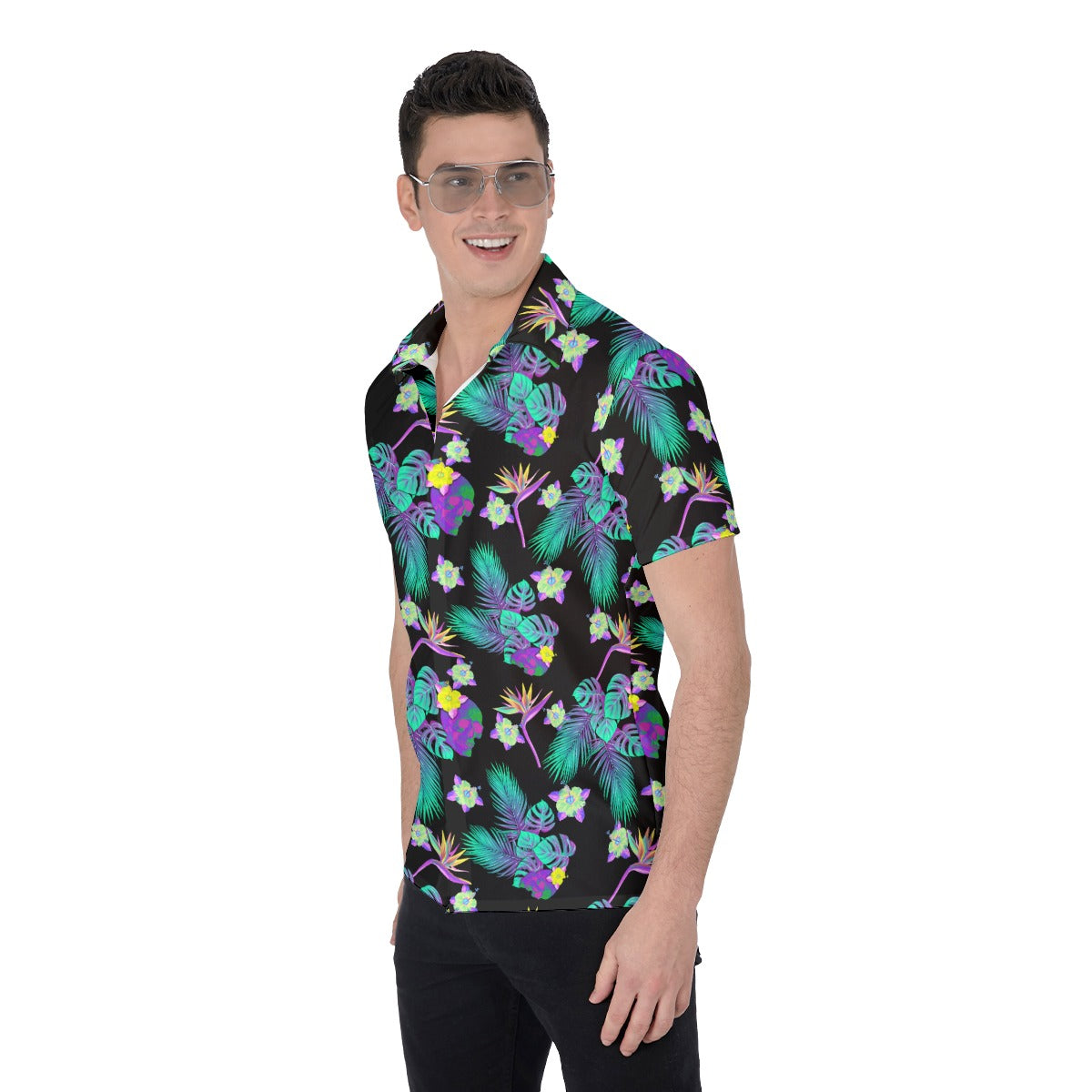 Skull Tropical Hawaiian Print / All-Over Print Men's Shirt