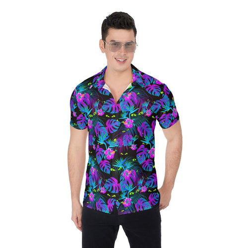 Creepy Eyes Tropical Hawaiian Print / All-Over Print Men's Shirt
