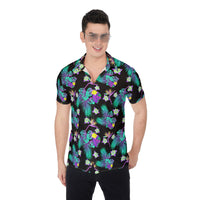 Skull Tropical Hawaiian Print / All-Over Print Men's Shirt