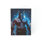 Sexy Krampus Christmas Folded Greeting Cards (1, 10, 30, and 50pcs)