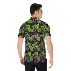 Neon Sign Style  Tropical Pattern  All-Over Print Men's Shirt