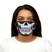 Sugar Skull Spider Web Mixed-Fabric Face Mask / Day of the Dead
