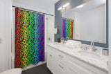 Rainbow Leopard Print Shower Curtains