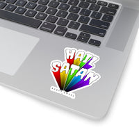 Rainbow Hail Satan Kiss-Cut Stickers