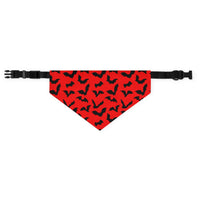 Batty Red Pet Bandana Collar