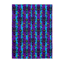 Teal/Purple Haunted Wallpaper Velveteen Plush Blanket