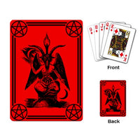 Red Baphomet Playing Cards Single Design (Rectangle)