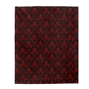 Leviathan Cross / Baphomet Velveteen Plush Blanket