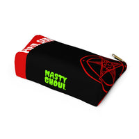 Hail Satan Baphomet - Red -Accessory Pouch w T-bottom