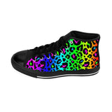 Rainbow 90’s Leopard Print Women's High-top Sneakers