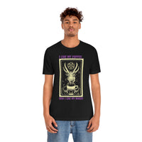 How I like my Coffee / Baphomet Unisex Jersey Short Sleeve Tee