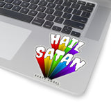 Rainbow Hail Satan Kiss-Cut Stickers