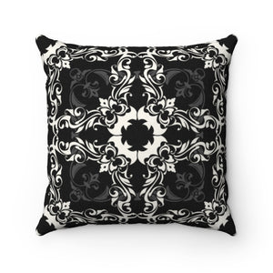 Bat Skull Goth Pattern / Spun Polyester Square Pillow /Single Pillow