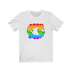 Rainbow Pride Fangs Unisex Jersey Short Sleeve Tee