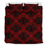 Victorian Bat Skull Red / Bedding Set