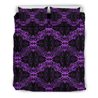 Victorian Bat Skull Purple / Bedding Set