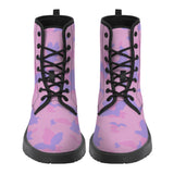 Pastel Goth Batty Faux Leather Boots / Pink Purple / Unisex