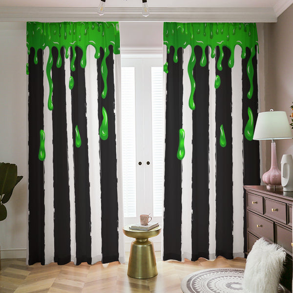 Beetlejuice Slime Blackout Curtains | 265(gsm) / 2 Panels