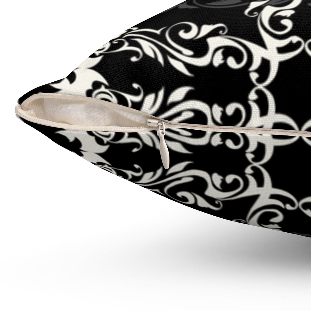 Bat Skull Goth Pattern / Spun Polyester Square Pillow /Single Pillow