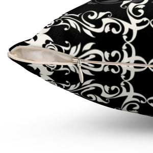 Bat Skull Goth Pattern / Spun Polyester Square Pillow /Single Pillow