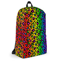 Rainbow Leopard Print Backpack