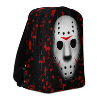 Jason Hockey Mask Blood Splatter Minimalist Backpack