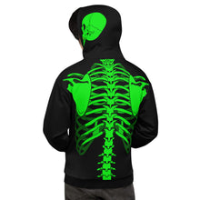 Green Skeleton with Vampire Skull Unisex Hoodie
