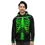 Green Skeleton with Vampire Skull Unisex Hoodie