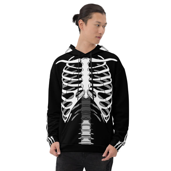 Skeleton with Vampire Skull Unisex Hoodie