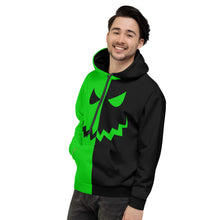 Ghoul Green Pumpkin Face Unisex Hoodie