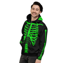 Green Skeleton with Vampire Skull Unisex Hoodie