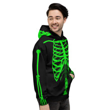 Green Skeleton with Vampire Skull Unisex Hoodie
