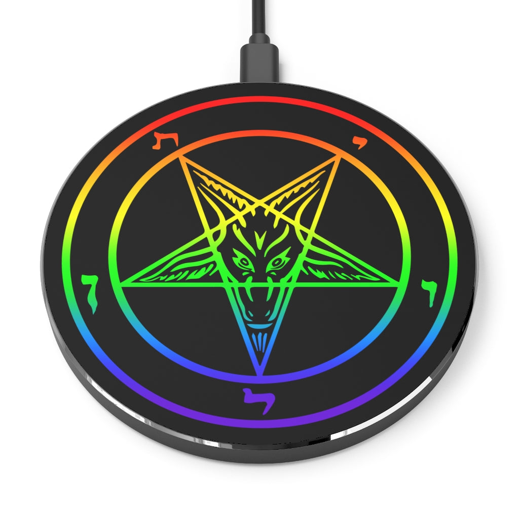 Rainbow Baphomet Wireless Charger