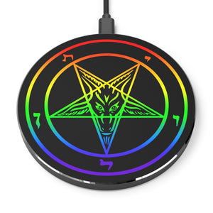 Rainbow Baphomet Wireless Charger