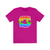 Rainbow Pride Fangs Unisex Jersey Short Sleeve Tee