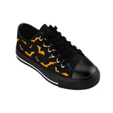 Halloween Women's Sneakers / Black w/ Orange Flying Bats