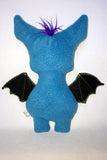 Blue Sketch Bat Monster Doll